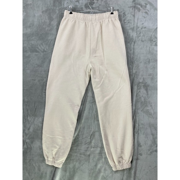 ALO Accolade Sweatpants Women's Size M Ivory Drawstring Waist Joggers - Picture 2 of 11